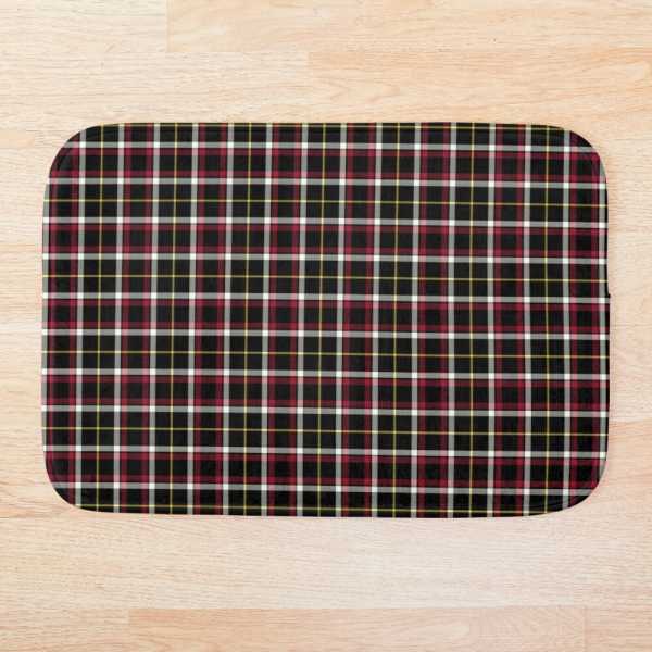 Black tartan floor mat