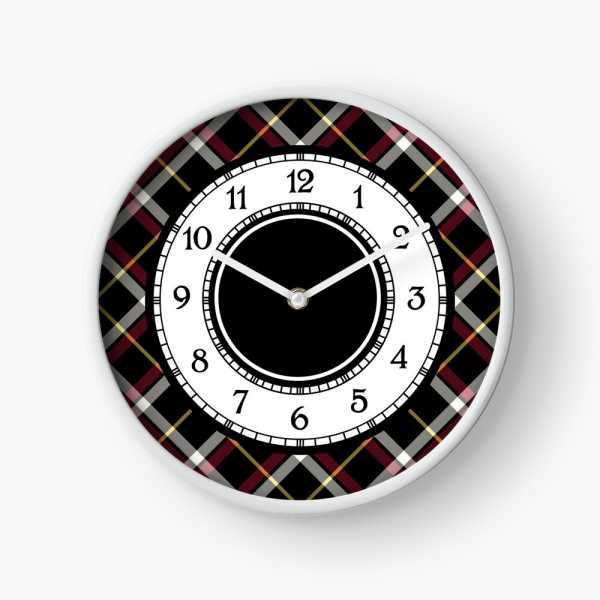 Clan Black tartan wall clock