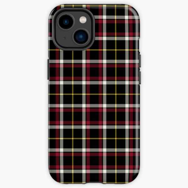 Black tartan iPhone case
