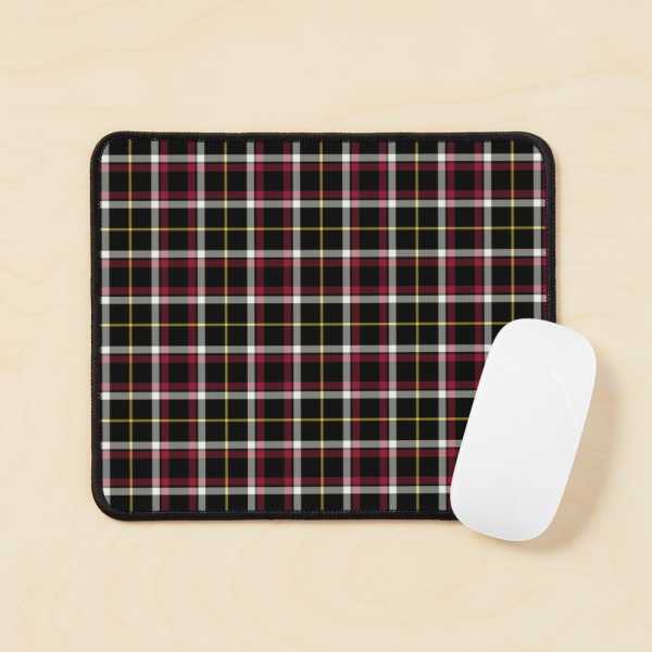Black tartan mouse pad