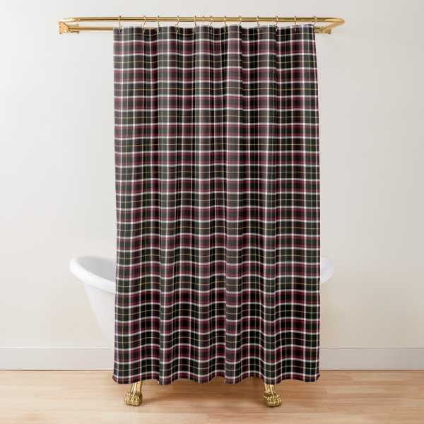 Black tartan shower curtain