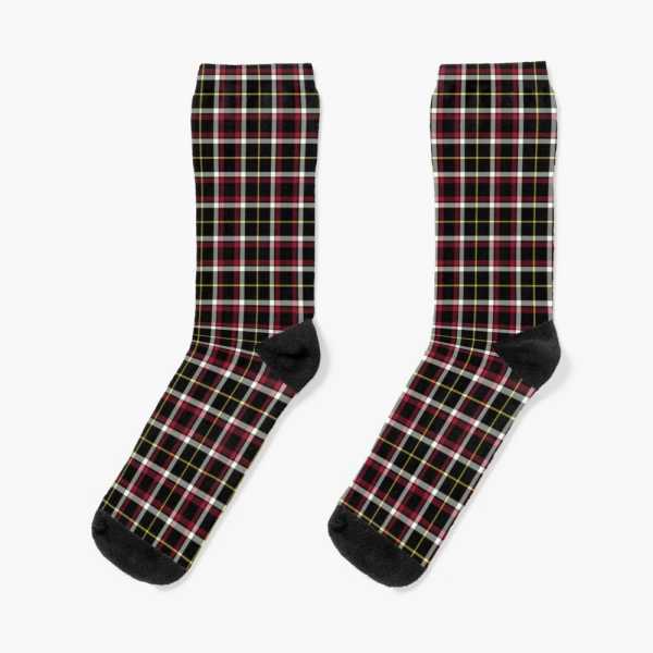 Black tartan socks