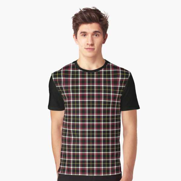 Black tartan tee shirt