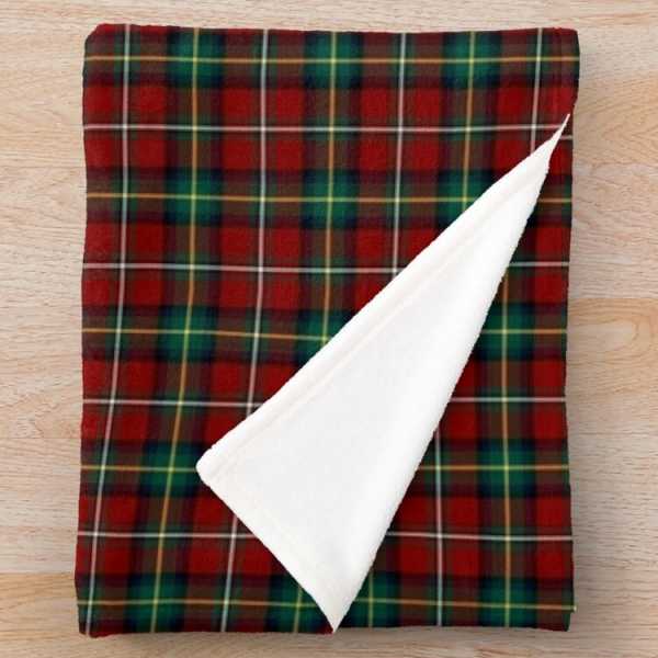 Boyd tartan fleece throw blanket