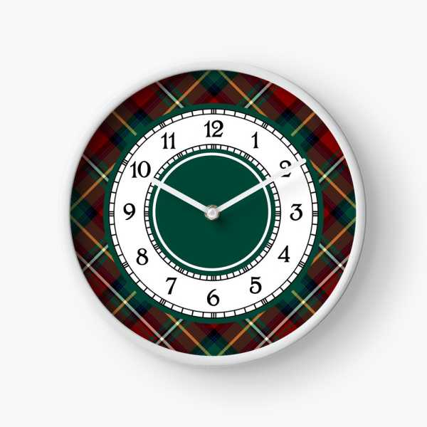 Boyd tartan wall clock