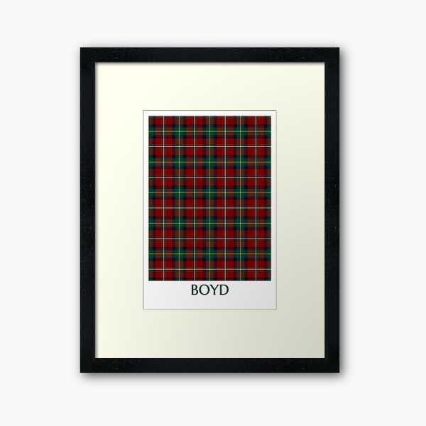 Boyd tartan framed print