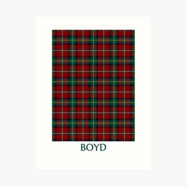 Boyd tartan art print