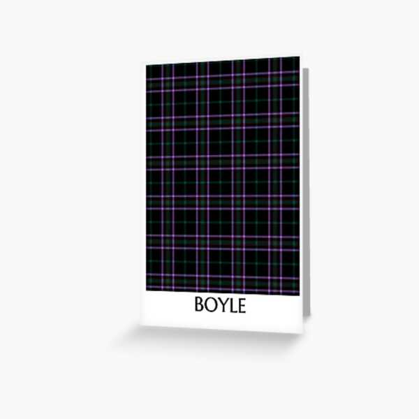 Boyle tartan greeting card