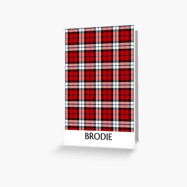 Brodie Dress tartan greeting card