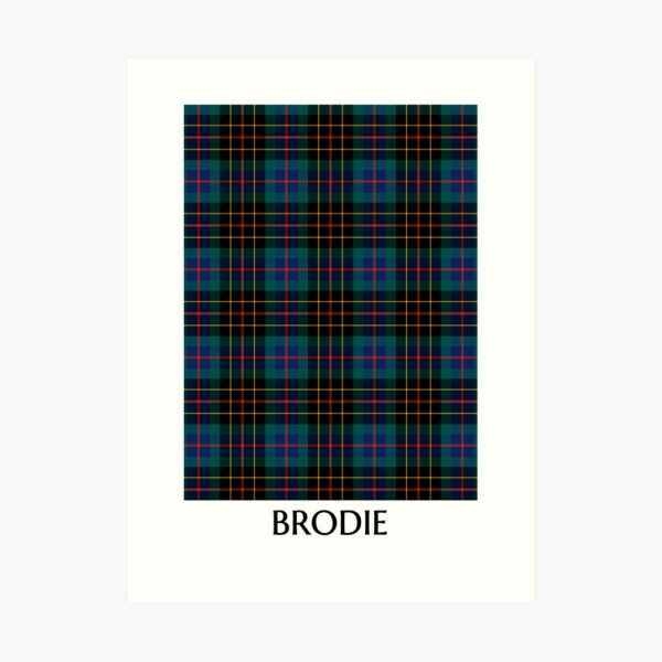 Brodie Hunting tartan art print