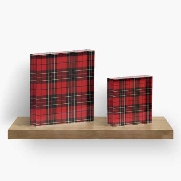 Brodie tartan acrylic block