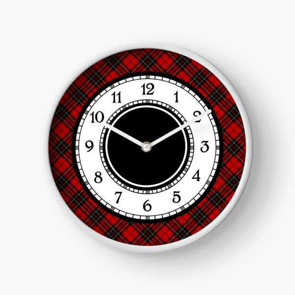 Brodie tartan wall clock