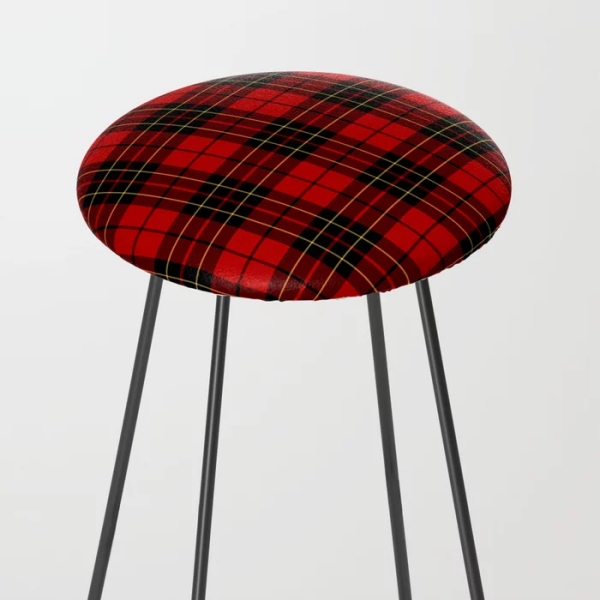 Brodie tartan counter stool