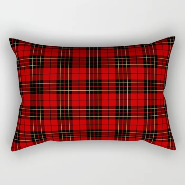 Brodie tartan rectangular throw pillow