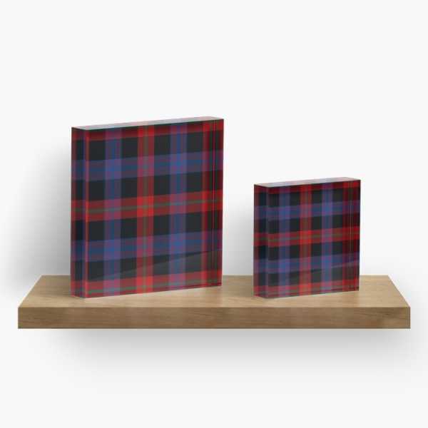 Brown tartan acrylic block