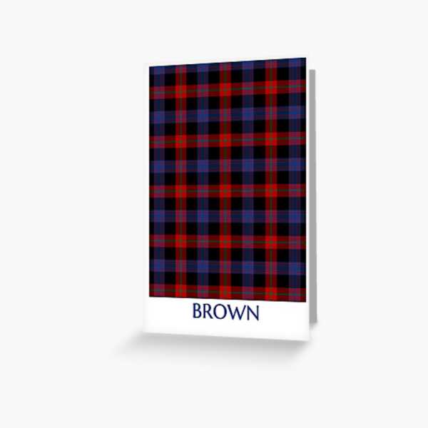 Brown tartan greeting card