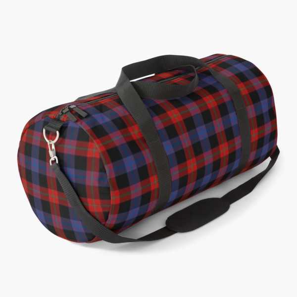 Brown tartan duffle bag