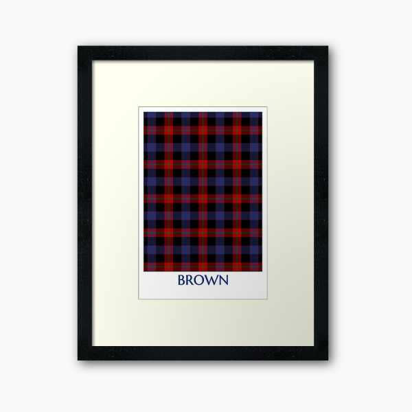 Brown tartan framed print