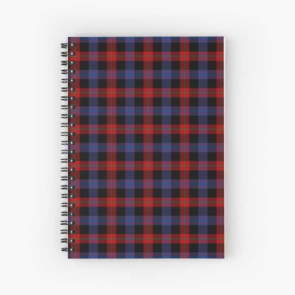 Brown tartan spiral notebook