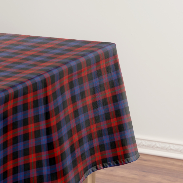 Brown tartan tablecloth