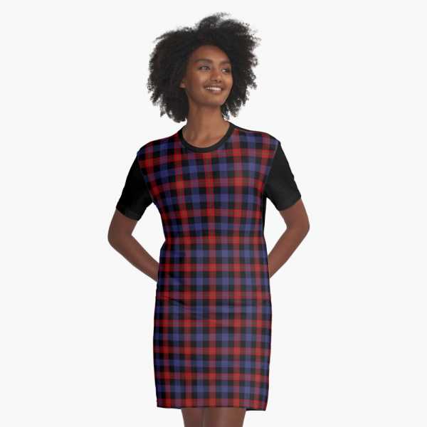 Brown tartan tee shirt dress