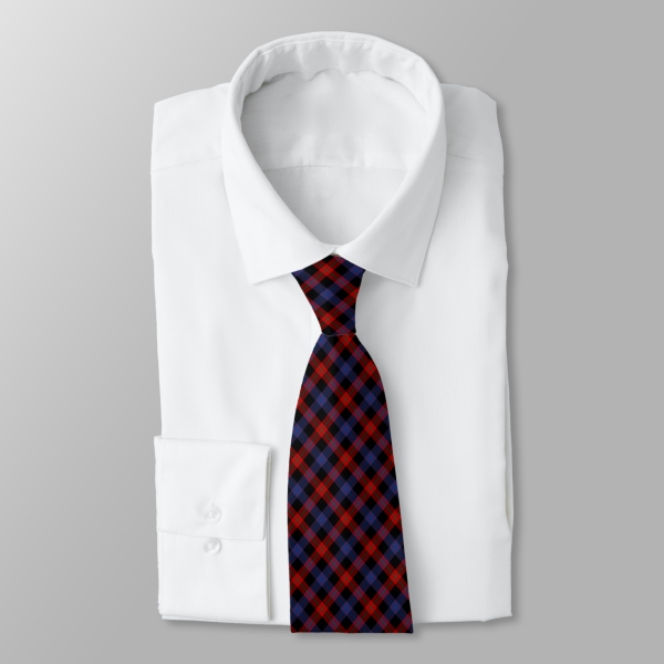 Brown tartan necktie
