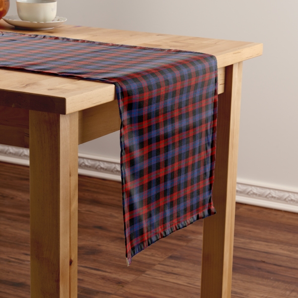 Brown tartan table runner