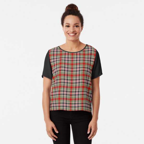 Bruce of Kinnaird tartan chiffon top