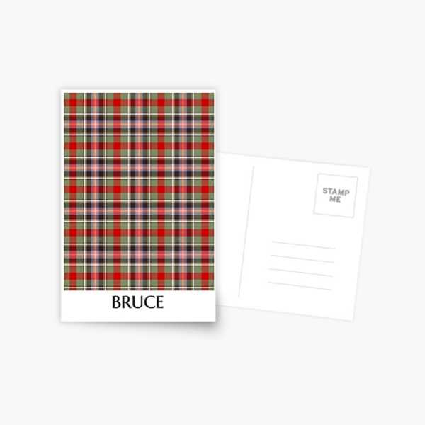 Bruce of Kinnaird tartan postcard