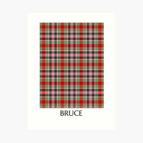 Clan Bruce of Kinnaird Tartan Print