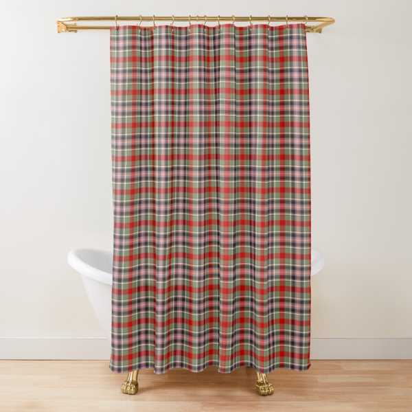 Clan Bruce of Kinnaird Tartan Shower Curtain