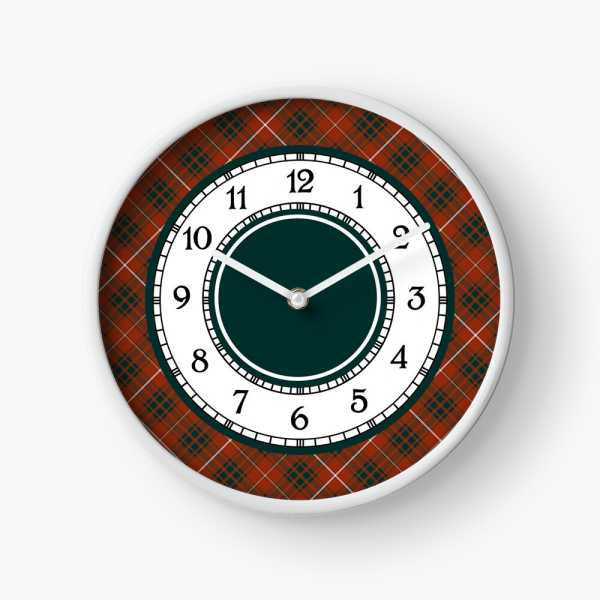 Bruce Weathered tartan wall clock