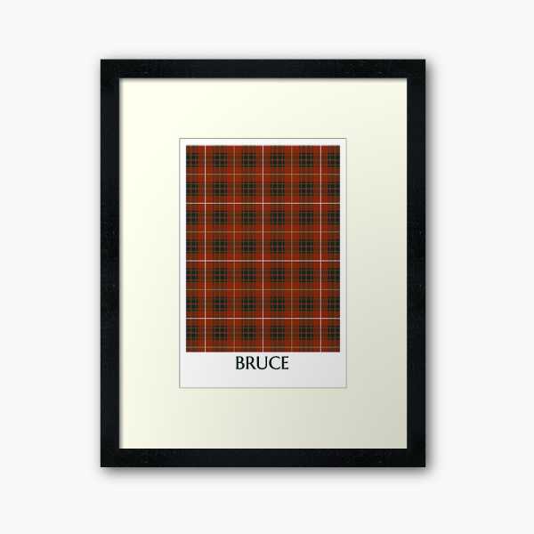 Clan Bruce Weathered Tartan Framed Print