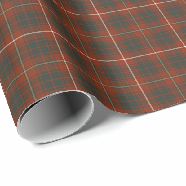 Bruce Weathered tartan wrapping paper