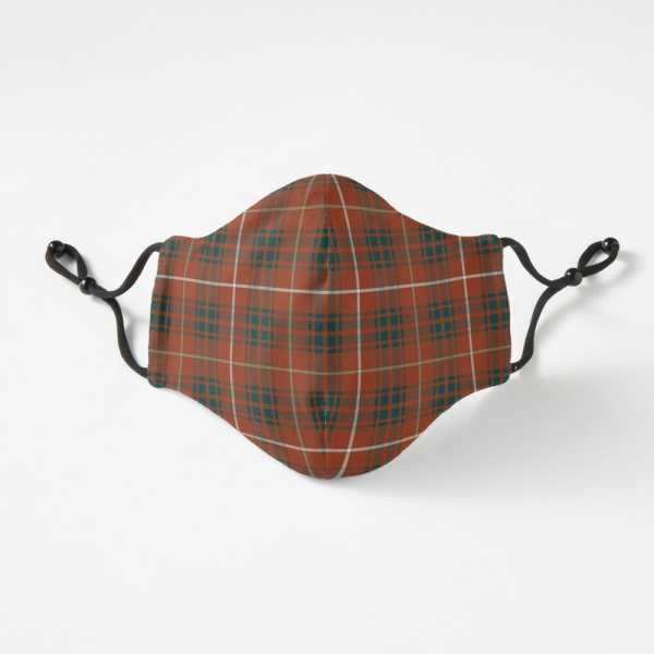 Bruce Weathered tartan fitted face mask