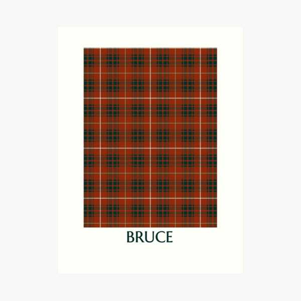 Clan Bruce Weathered Tartan Print
