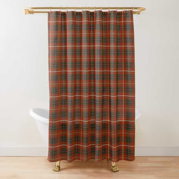 Bruce Weathered tartan shower curtain