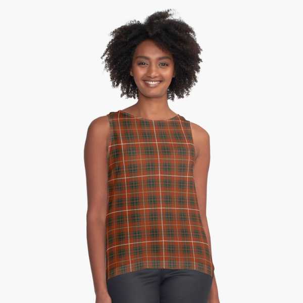 Bruce Weathered tartan sleeveless top