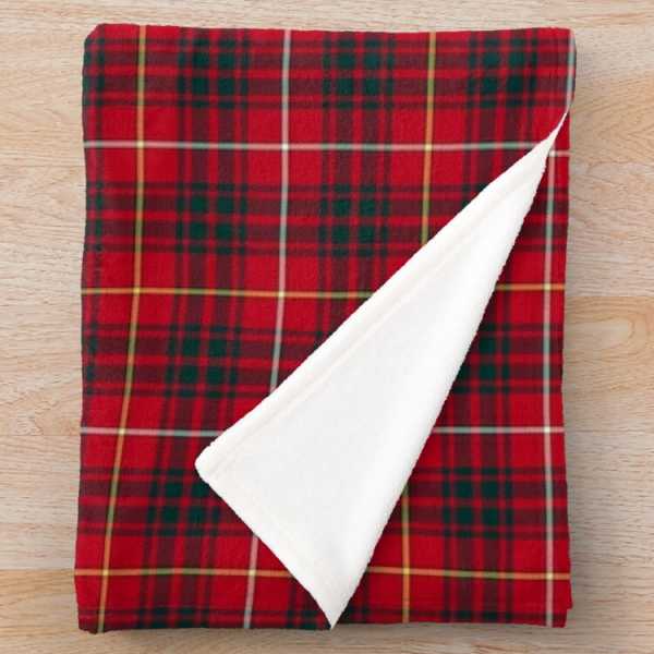 Bruce tartan fleece throw blanket