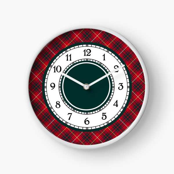 Clan Bruce Tartan Wall Clock