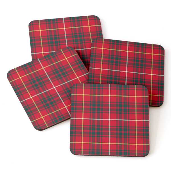 Bruce tartan beverage coasters