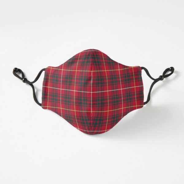 Bruce tartan fitted face mask