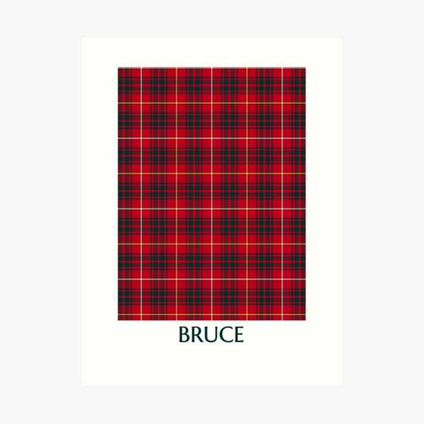 Bruce tartan art print