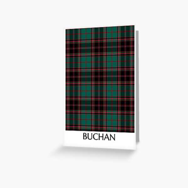Buchan tartan greeting card