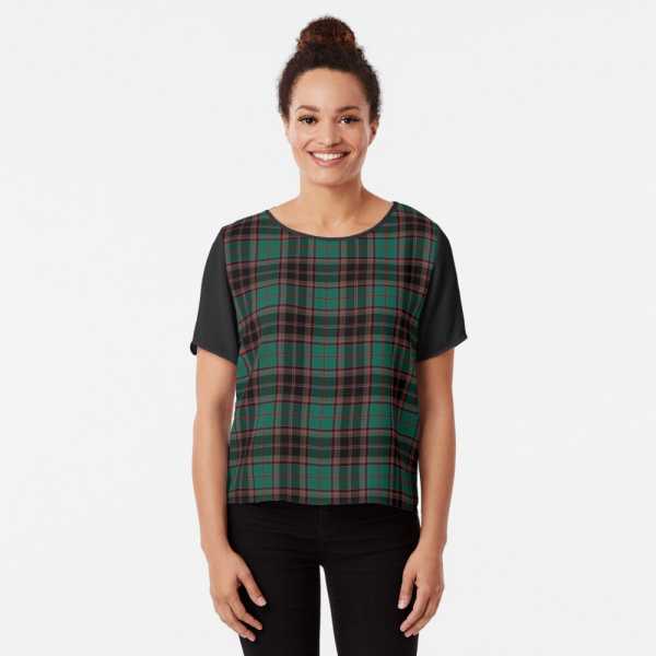 Buchan tartan chiffon top