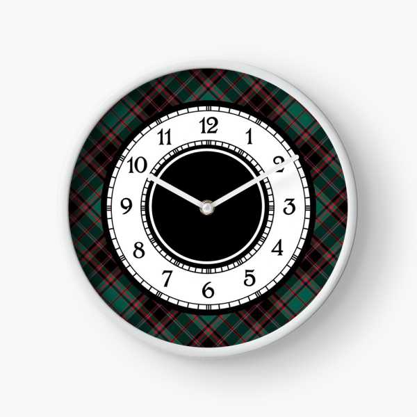 Buchan tartan wall clock