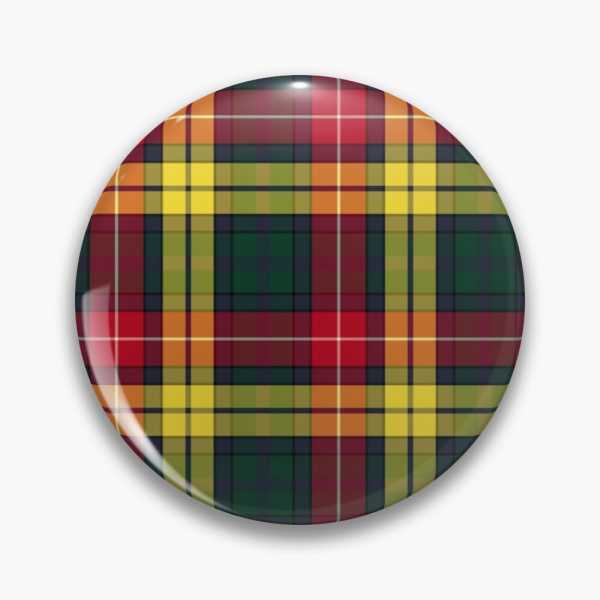 Buchanan tartan pinback button