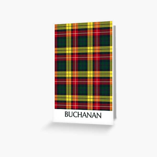 Buchanan tartan greeting card