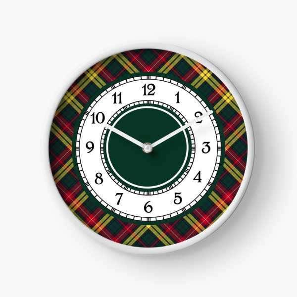 Buchanan tartan wall clock