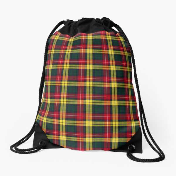 Buchanan tartan drawstring bag